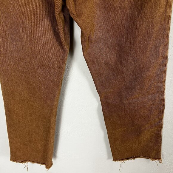 Re/Done Brown Straight Leg Jeans - Picture 6 of 14